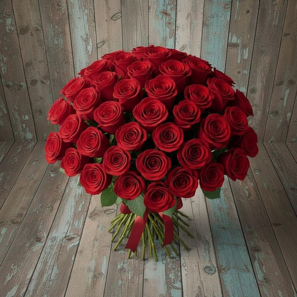Букет 55 Красных роз Фридом в Ногинске