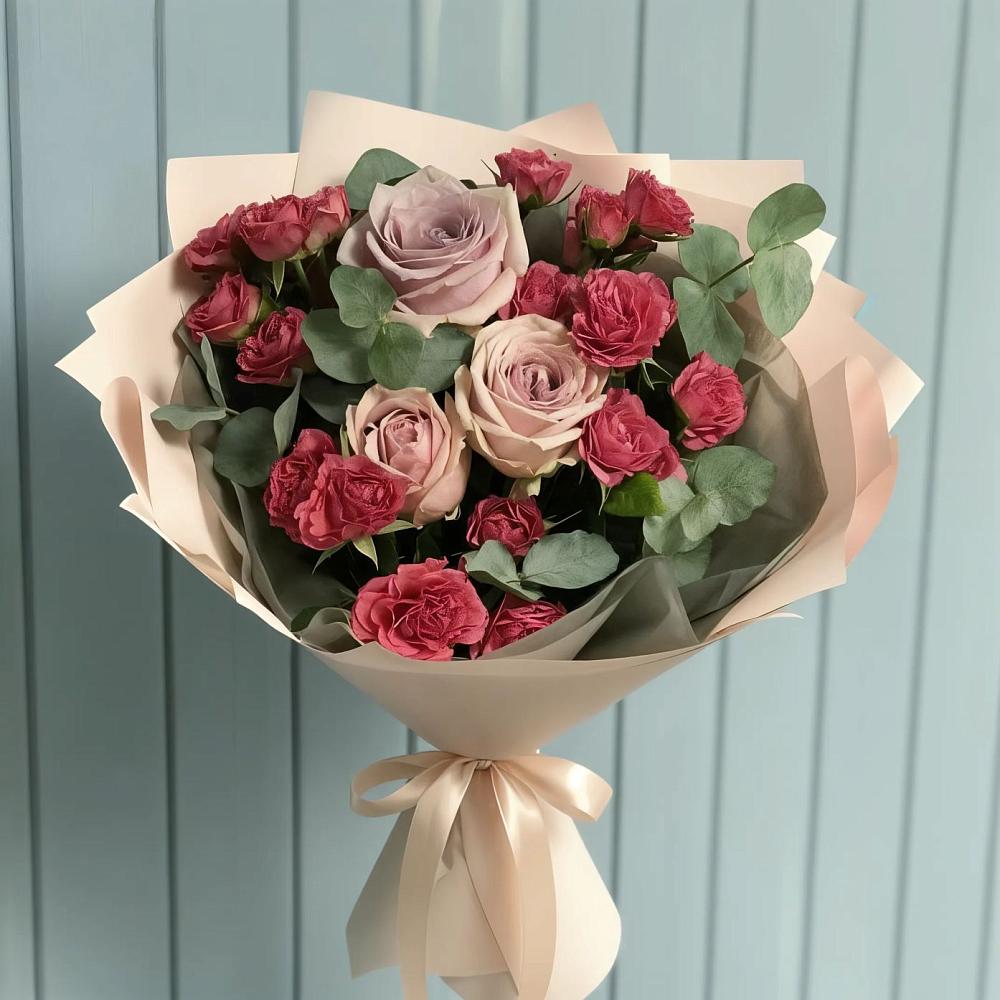 Букет цветов из: Гвоздики и Розы в Ногинске
