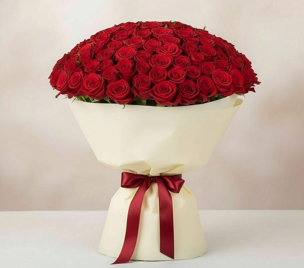 Букет 101 Красная роза Милано в Ногинске