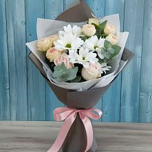 Букет цветов из:  Хризантемы и Розы #REPLACE_PRED# Ногинске