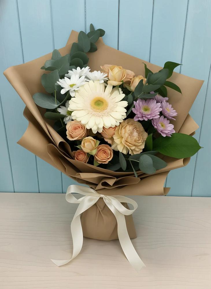 Букет цветов из: Герберы и Хризантемы в Ногинске