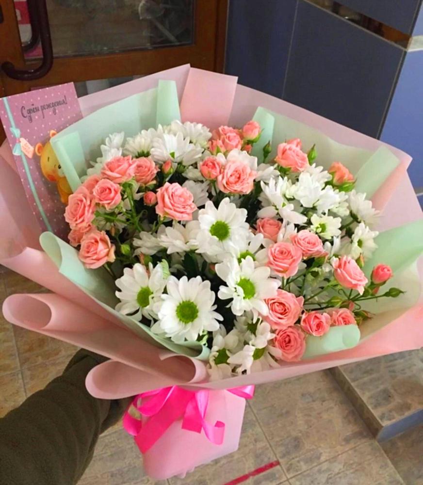 Букет цветов из: Розы и Хризантемы в Ногинске