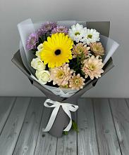 Букет цветов из:  Розы, Герберы и Хризантемы #REPLACE_PRED# Ногинске