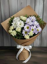 Букет цветов из:  Хризантемы и Розы #REPLACE_PRED# Ногинске