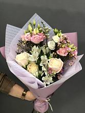 Букет цветов из:  Альстромерии, Розы и Лизиантусы #REPLACE_PRED# Ногинске