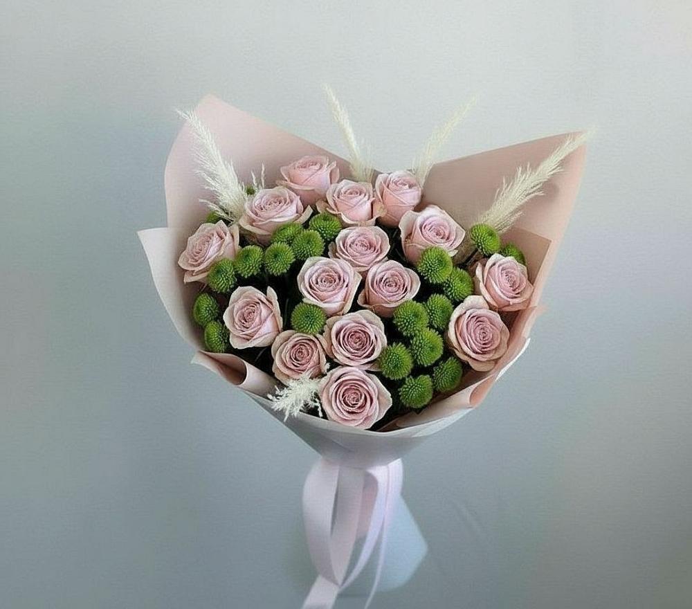 Букет цветов из: Розы и Хризантемы в Ногинске