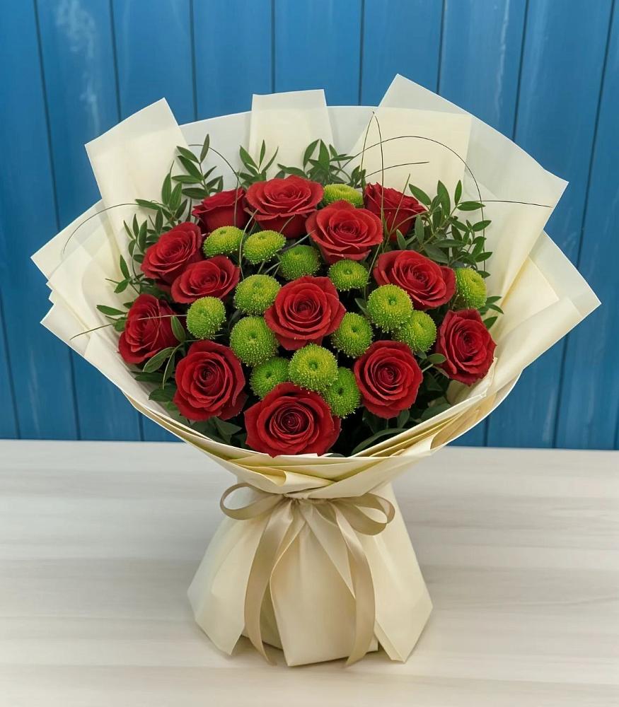 Букет цветов из: Розы и Хризантемы в Ногинске