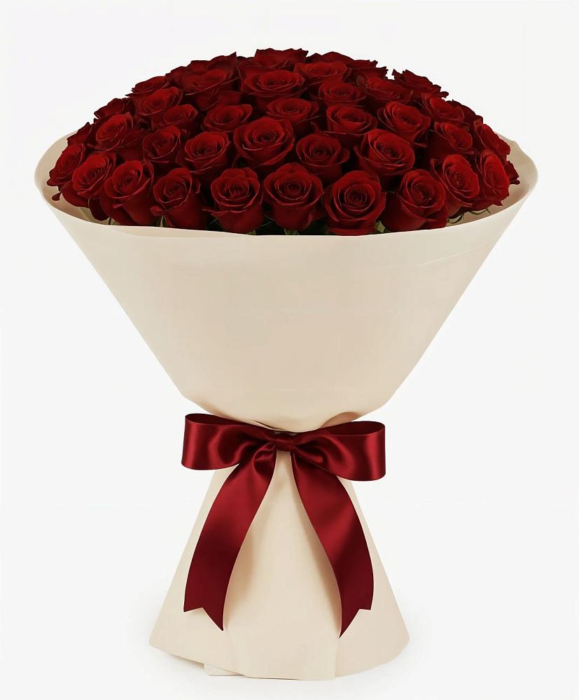 Букет 101 Бордовая роза Блэк Бакарра в Ногинске